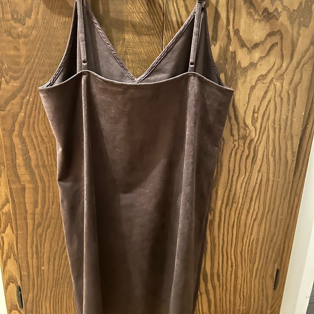Aritzia Wilfred Free Vivienne Dress Spaghetti Strap Mini Dress Brown | Large - Picture 6 of 7